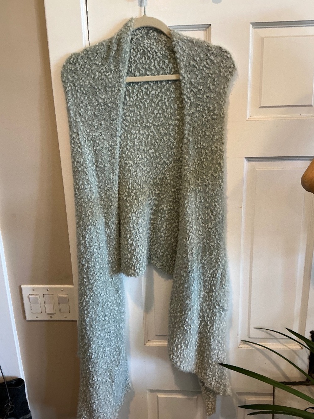 The Giving Shawl!  In a soft teal